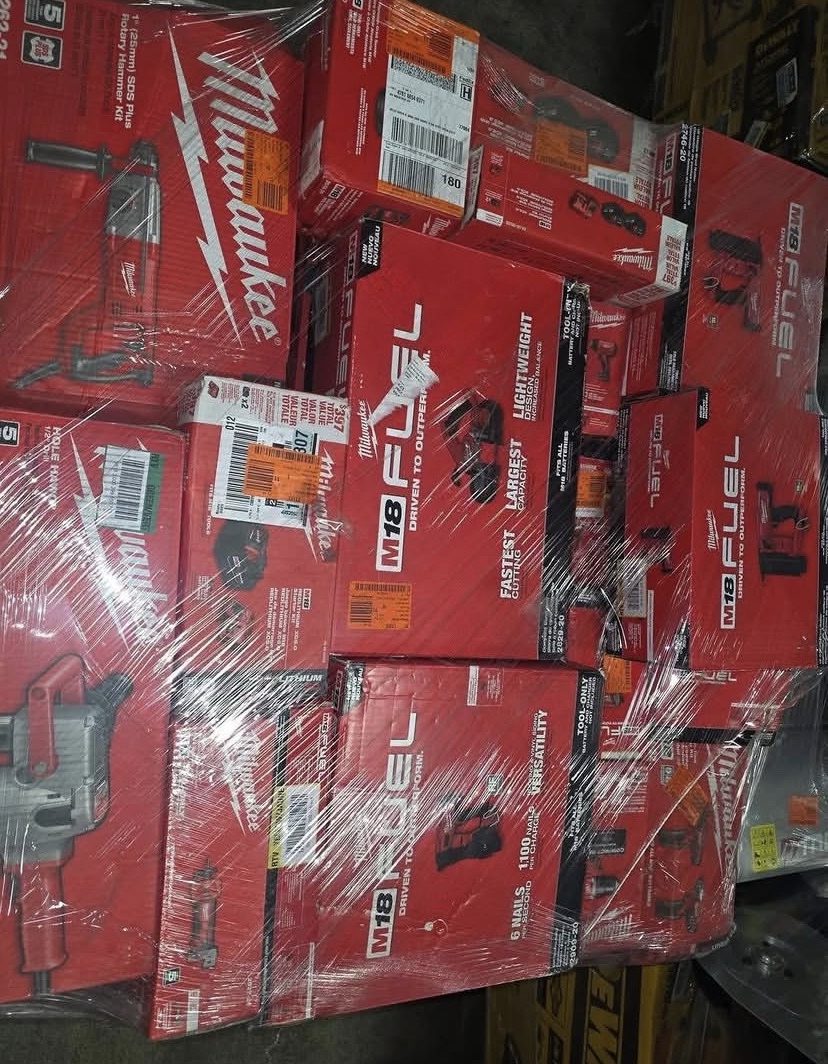 Brand New Milwaukee Power Tools Wholesale Pallet — 70 Units