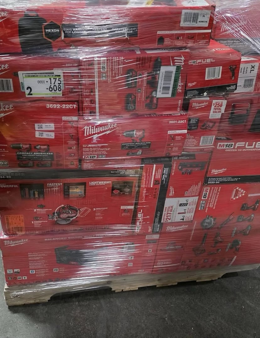 Brand New Milwaukee Power Tools Wholesale Pallet — 70 Units